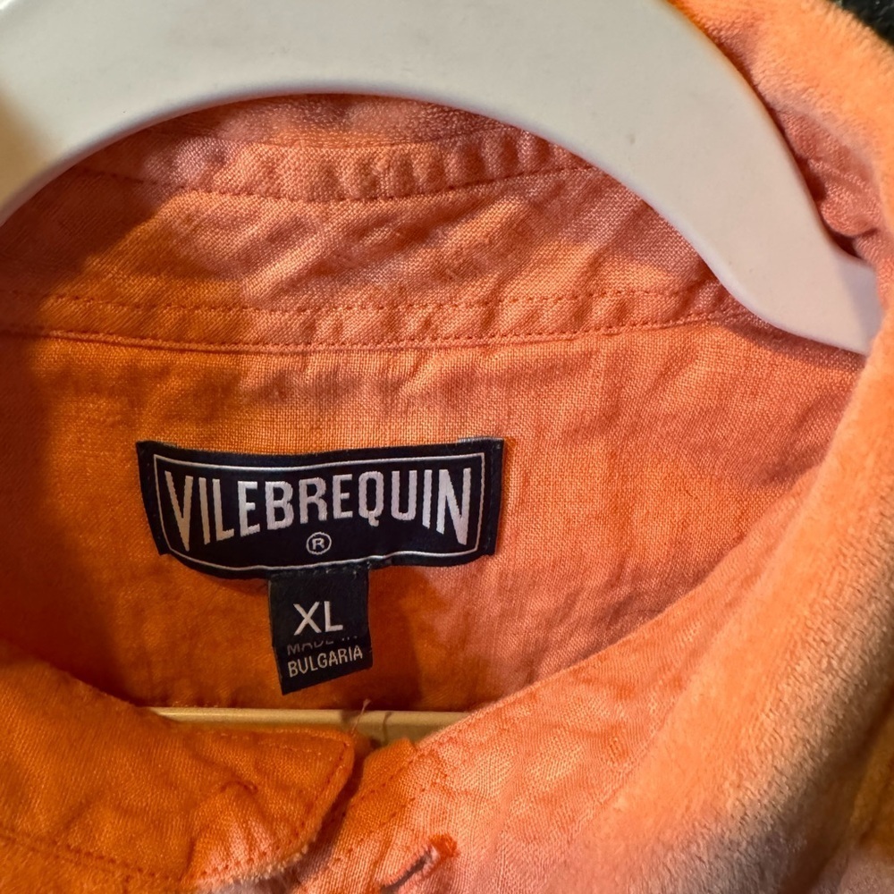 Vilebrequin Orange Polo Shirt Short Sleeve Cotton Blend - Picture 3 of 5